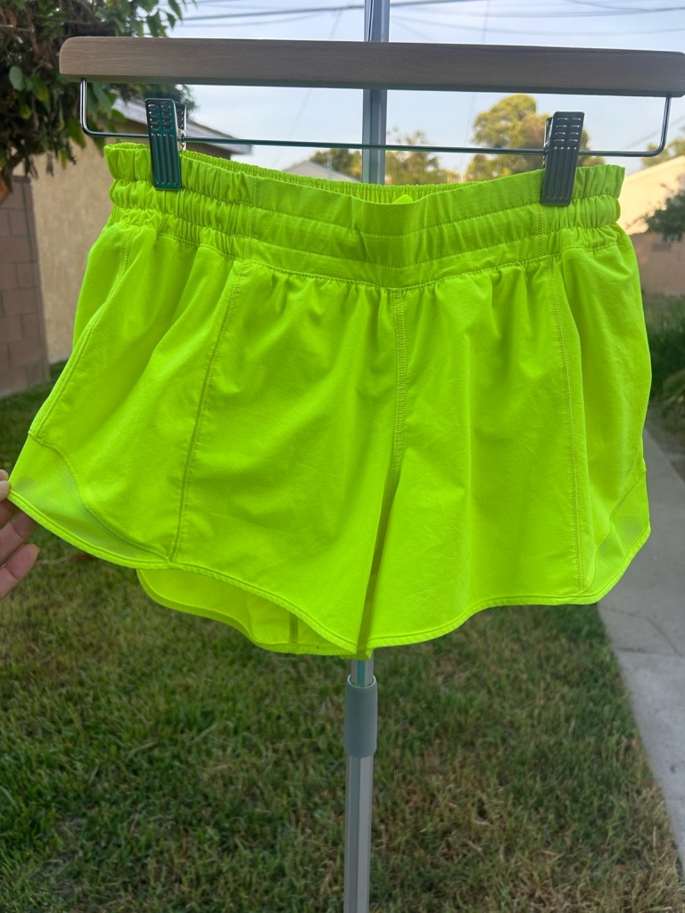 lululemon athletica Women’s Neon Lime Running Shorts